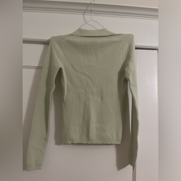 Wilfred Cove Sweater Button Up Polo green with tag - Picture 4 of 5